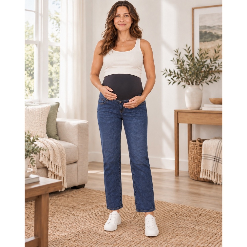 Isabel brand maternity blue jeans